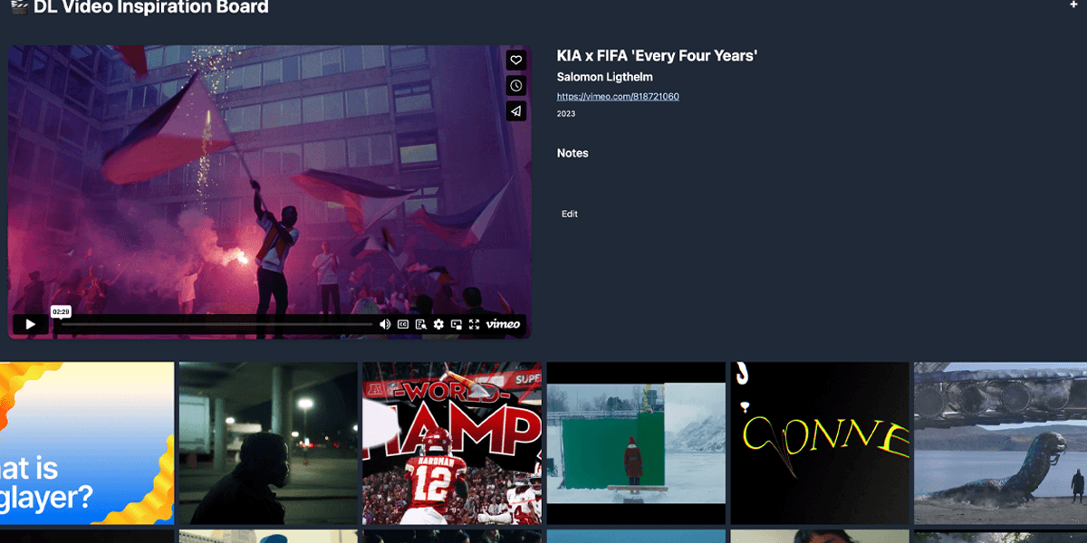 Screenshot of web application